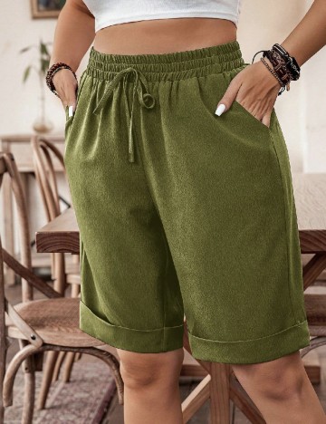 Pantaloni scurti SHEIN CURVE, kaki