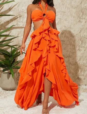 Rochie lunga SHEIN, portocaliu