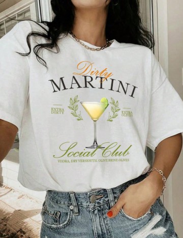 Tricou Oversize SHEIN, alb