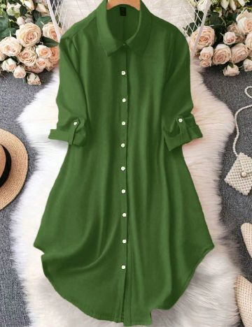 Rochie scurta SHEIN, verde