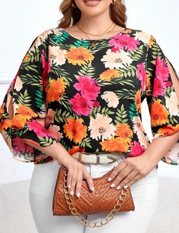 Bluza SHEIN CURVE, floral print