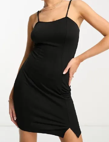 Rochie scurta Flounce London, negru