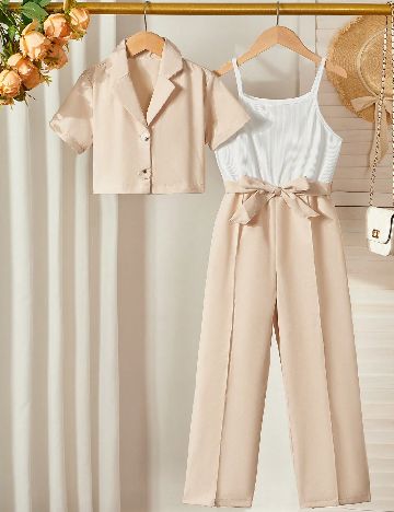 Compleu Shein Kids, crem