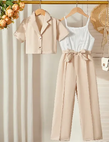 Compleu Shein Kids, crem