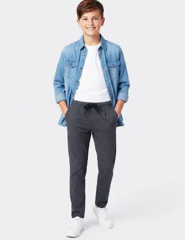 Pantaloni Zara, gri petrol