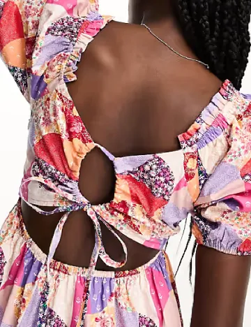 Rochie scurta Neon Rose, mix culori