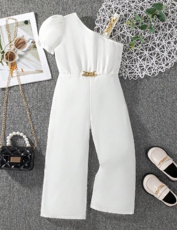 Salopeta Shein Kids, alb