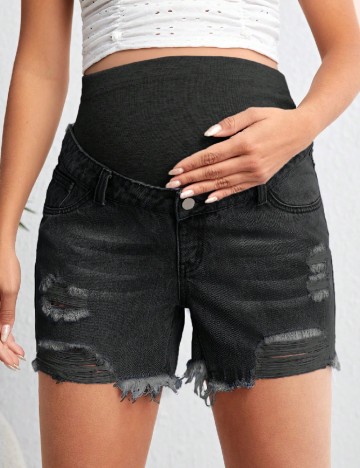 Pantaloni scurti SHEIN Maternity, negru