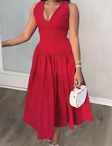 Rochie medie SHEIN, rosu