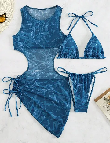 Costum de baie SHEIN, albastru