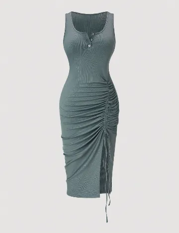 Rochie medie SHEIN CURVE, albastru