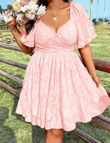 Rochie scurta SHEIN CURVE, roz