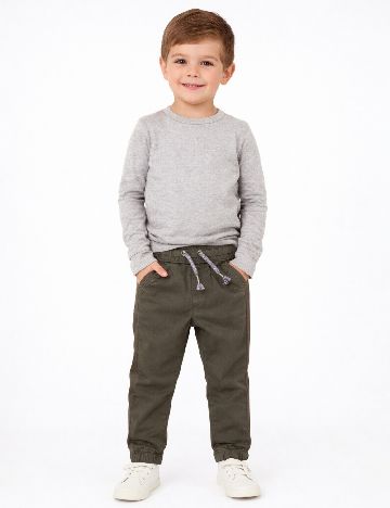 Pantaloni Zara, verde inchis