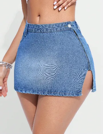 Fusta SHEIN, albastru