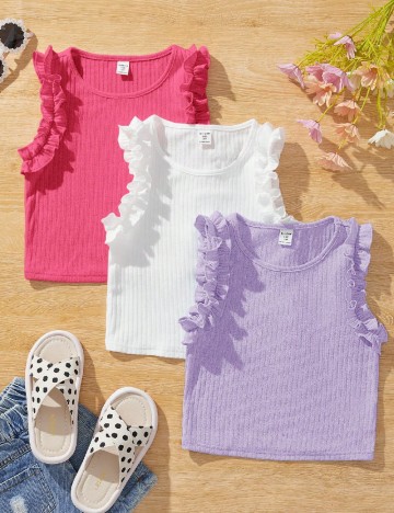 Set bluze 3 bucati Shein Kids, mix culori