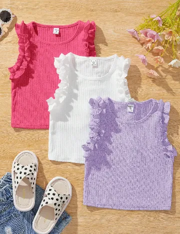 Set bluze 3 bucati Shein Kids, mix culori