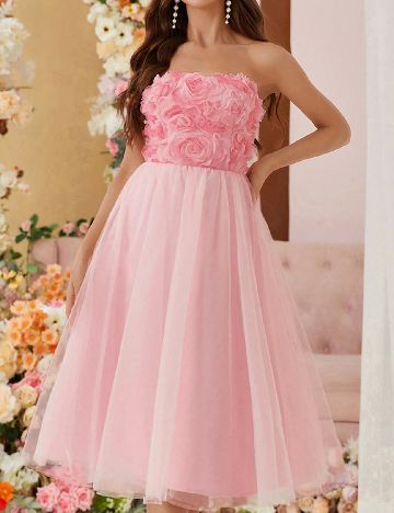 Rochie scurta SHEIN, roz