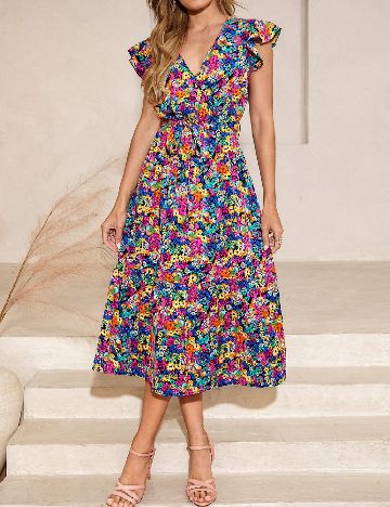 Rochie medie SHEIN, floral print