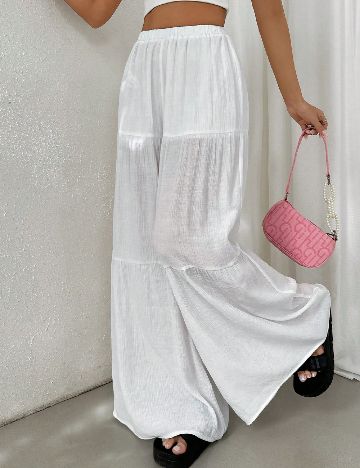 Pantaloni SHEIN, alb