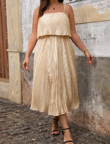 Rochie medie SHEIN CURVE, crem