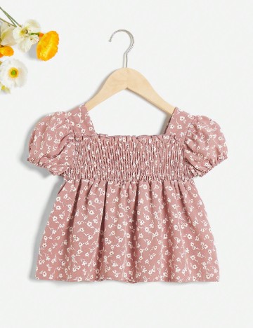 Bluza Shein Kids, roz pudra