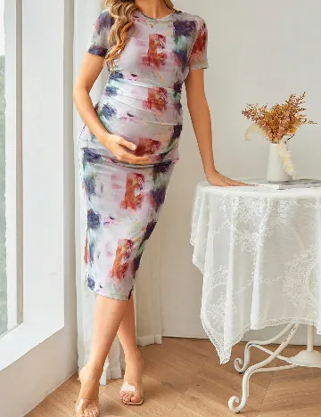 Rochie medie SHEIN Maternity, mix culori