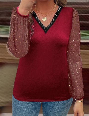 Bluza SHEIN CURVE, rosu