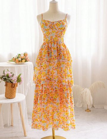 Rochie medie SHEIN, floral print