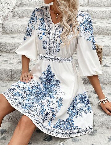 Rochie scurta SHEIN, alb