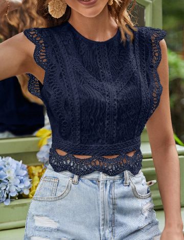 Top SHEIN, bleumarin