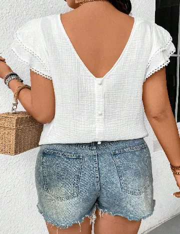 Bluza SHEIN CURVE, alb