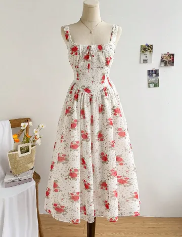 Rochie medie SHEIN, alb