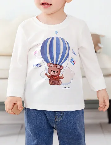 Bluza Shein Kids, alb