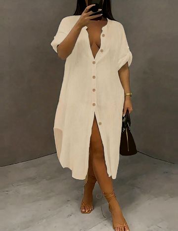 Rochie medie SHEIN, crem