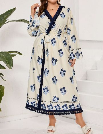 Rochie lunga SHEIN CURVE, ecru