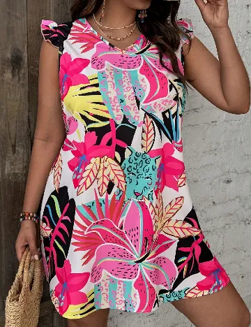 Rochie scurta SHEIN CURVE, mix culori