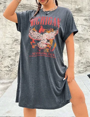 Rochie scurta SHEIN CURVE, gri