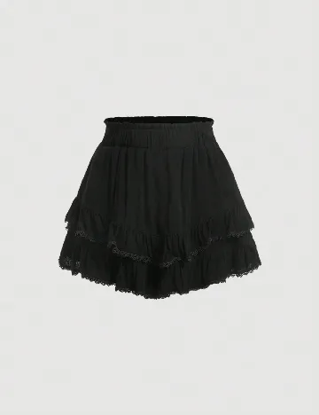 Fusta pantalon SHEIN, negru