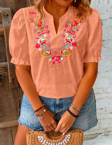 Bluza SHEIN CURVE, portocaliu