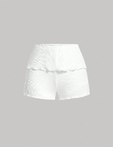 Pantaloni scurti SHEIN, alb