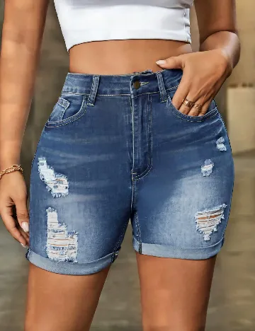 Pantaloni scurti SHEIN, albastru