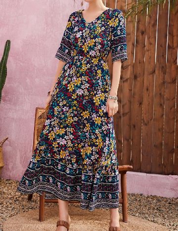 Rochie medie SHEIN, floral print