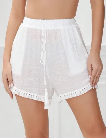 Pantaloni scurti SHEIN, alb