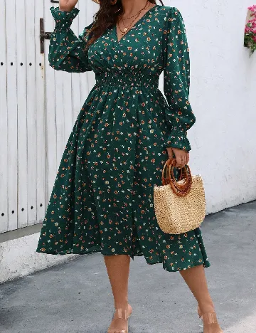 Rochie medie SHEIN CURVE, verde