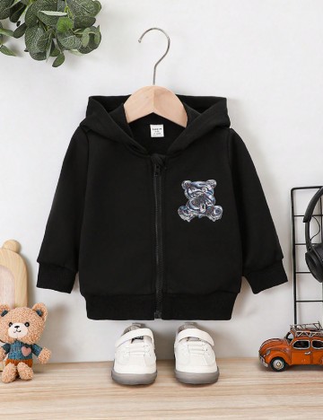 Hanorac Shein Kids, negru