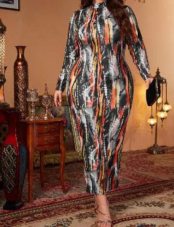 Rochie lunga SHEIN CURVE, mix culori