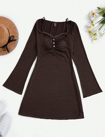 Rochie scurta SHEIN, maro