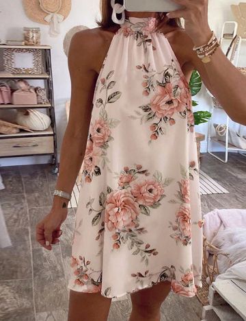 Rochie scurta SHEIN, floral print