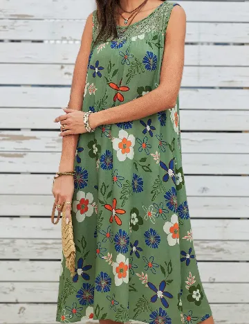 Rochie lunga Emery Rose, verde