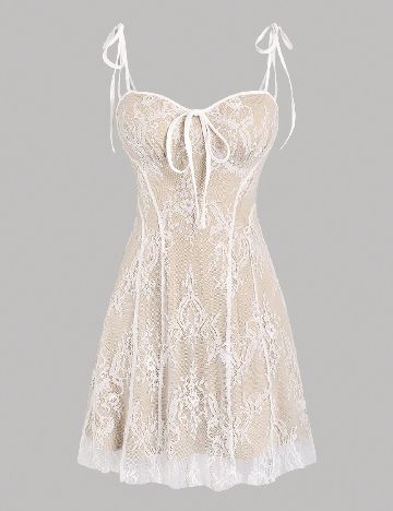 Rochie scurta SHEIN, crem